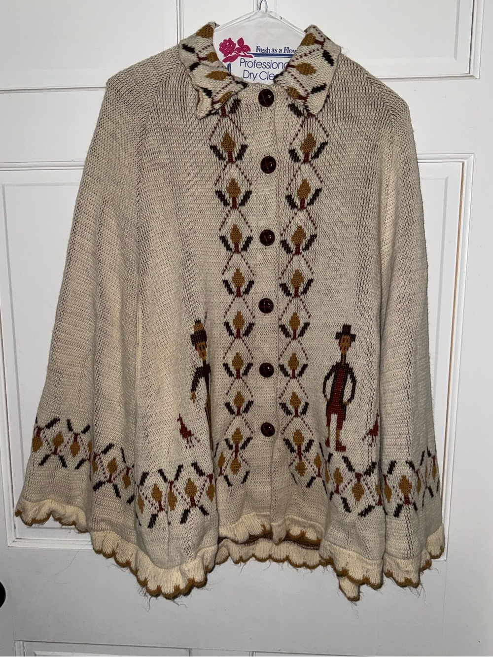 Vintage 70’s Folkart Poncho
